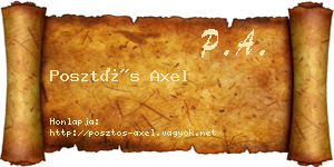 Posztós Axel névjegykártya